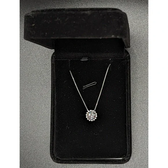Certified 1 ct Genuine White Moissanite  necklace 925 Sterling silver 2. - Picture 7 of 8